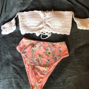 HI RISE PEACH COLOR BIKINI BOTTOMS